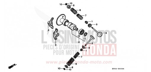 ARBRE A CAMES/SOUPAPE FES250X de 1999